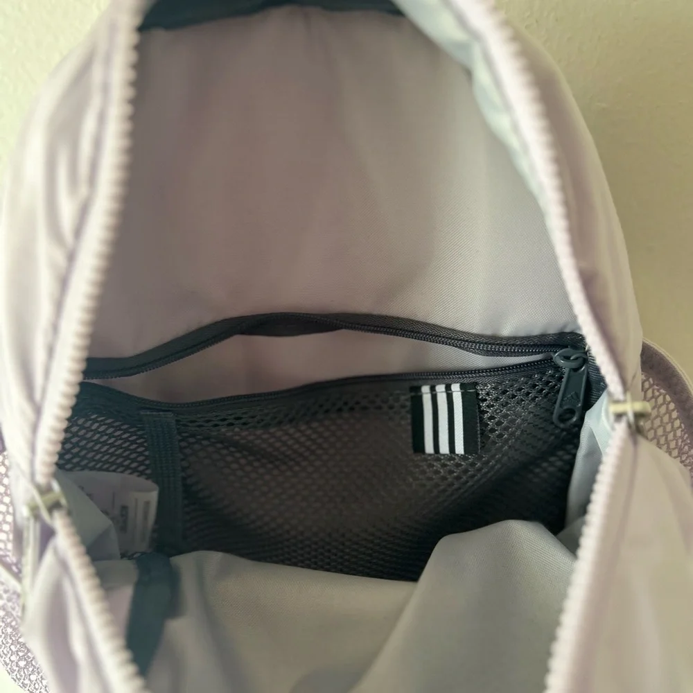 adidas Light Lavender Mini Backpack with Iridescent Logo - Picture 5 of 6
